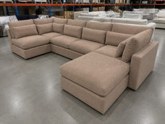 Oatmeal Fabric Corner Sofa
